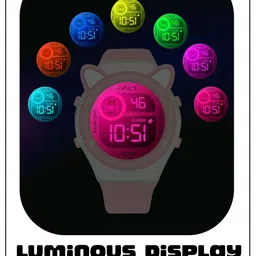 Spiky Unisex Kids Dial & Bracelet Style Straps Digital Multi Function Automatic Watch SPKEVA26_C1_PNK image 2