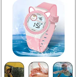 Spiky Unisex Kids Dial & Bracelet Style Straps Digital Multi Function Automatic Watch SPKEVA26_C1_PNK image 5