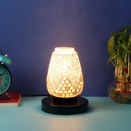 Devansh Multicoloured Mosaic Glass Table Lamp with Iron Base-8