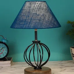 Devansh Turquoise Blue Solid Table Lamp-14