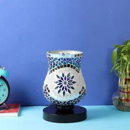 Devansh Multicoloured Mosaic Glass Table Lamp With Iron Base image 5