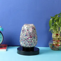 Devansh Multicoloured Mosaic Glass Table Lamp With Iron Base image 2