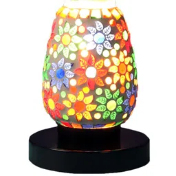 Devansh Multicoloured Mosaic Glass Table Lamp With Iron Base image 4