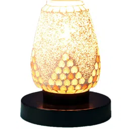 Devansh Multicoloured Mosaic Glass Table Lamp with Iron Base image 3