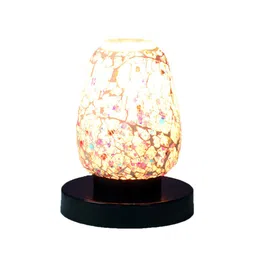 Devansh Multicoloured Mosaic Glass Table Lamp With Iron Base image 5