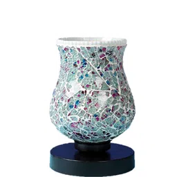 Devansh Multicoloured Mosaic Glass Table Lamp With Iron Base image 4