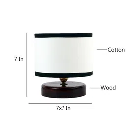 Devansh White Traditional Table Lamp with Shade image 4