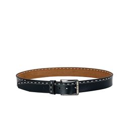 Leather World Men Black Textured Leather Belt-image-97