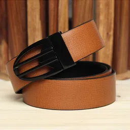 Kastner Men Tan Brown Textured Formal Belt-image-54