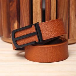 Kastner Men Tan Brown Textured Formal Belt-image-37