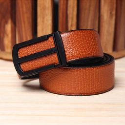 Kastner Men Tan Brown Textured Formal Belt-image-62