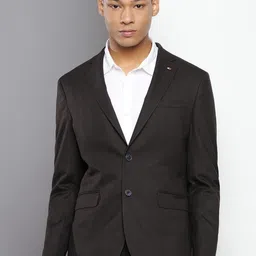 Tommy Hilfiger Checked Tailored Fit Formal Single Breasted Blazer-image-3