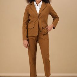 Freehand by The Indian Garage Co Single Breasted Pure Cotton Blazer & Trousers Co Ords-image-83
