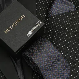 MUTAQINOTI Men Silk Necktie Accessory Gift Set-image-76