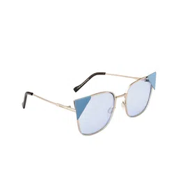 Ted Smith Women Blue Lens & Silver-Toned Cateye Sunglasses with UV Protected Lens-15