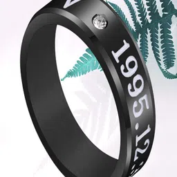 UNIVERSITY TRENDZ Men Silver-Plated Crystal-Studded Finger Ring-18