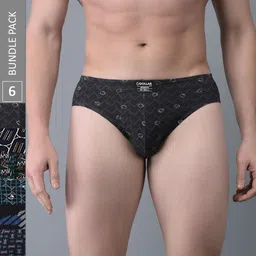 Dollar Bigboss Men Pack Of 6 Cotton Assorted Cotton Basic Briefs MBBR-09-CZYBRF-PO-14