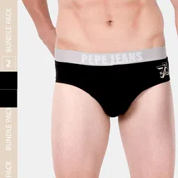 Pepe Jeans Men Black Solid Cotton Briefs-picture-43