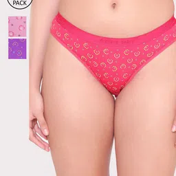 ABELINO Women Pack Of 3 Floral Printed Hipster Cotton Briefs-image-58