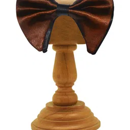 MUTAQINOTI Men Brown Solid Bow Tie-image-87