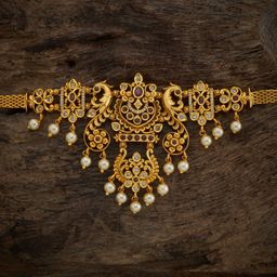 kushal's Ruby Gold Plated Ethnic Antique Bajuband/Armlet - 410258 image 3