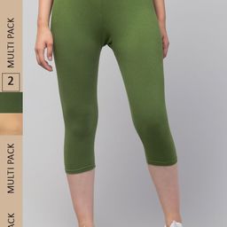 Apraa & Parma Women Pack of 2 Skinny Fit Capris-image-60