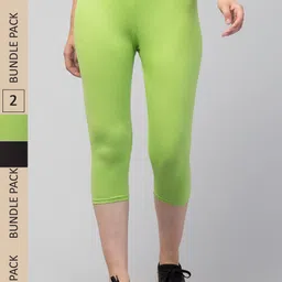 Apraa & Parma Pack Of 2 Skinny Fit Sports Capris-image-81