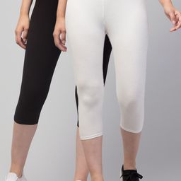 Apraa & Parma Women Pack Of 2 Skinny Fit Pure Cotton Capris-16