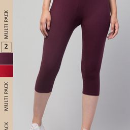 Apraa & Parma Women Pack of 2 Skinny Fit Capris-picture-3
