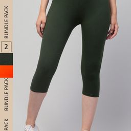 Apraa & Parma Women Pack of 2 Skinny Fit Capris-picture-32