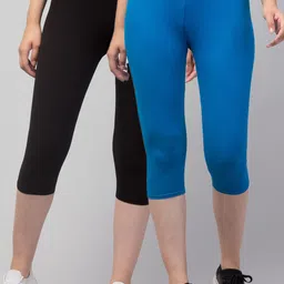 Apraa & Parma Women Pack Of 2 Skinny Fit Pure Cotton Capris-picture-4