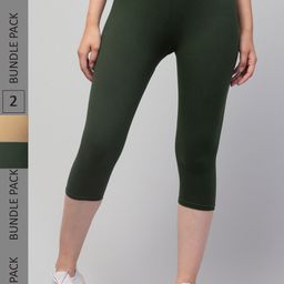 Apraa & Parma Women Pack of 2 Skinny Fit Capris-image-82