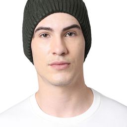 ELLIS Men Green Self-Design Beanie-image-12