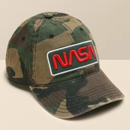 Free Authority Men Green & Red NASA Embroidered Baseball Cap-picture-6