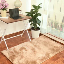FABURAA Beige Anti Skid Cotton Carpet-21