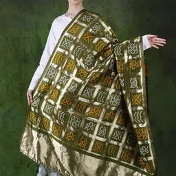 Exotic India Bandhani Woven Design with Zari Dupatta-33