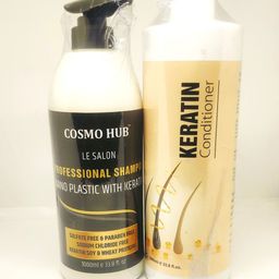 COSMO HUB Set of Soy & Wheat Keratin Shampoo & Conditioner image 1