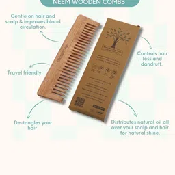 OROSSENTIALS Set Of 3 Neem Wooden Comb image 2