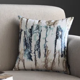 GM White & Blue Embroidered Cushion Cover-image-42
