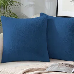 LUXEHOME INTERNATIONAL Teal 2 Pieces Square Cushion Covers-image-51