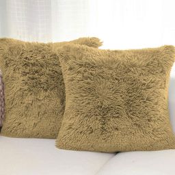 LUXEHOME INTERNATIONAL Marino Gold-Toned 2 Pieces Square Cushion Covers-image-59