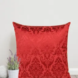 Home Red Square Cushion Printed Self Design Covers-picture-4