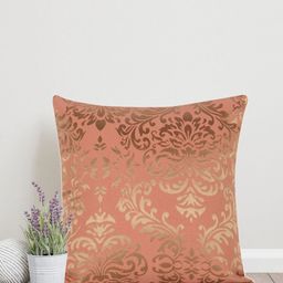 Home Rust & Gold-Toned Printed Self Design Square Cushion Covers-24