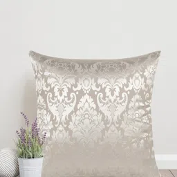 Home Silver-Toned Square Printed Self Design Cushion Covers-image-25
