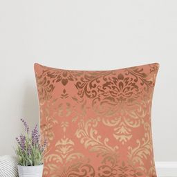 Home Rust & Gold-Toned Printed Self Design Square Cushion Covers-25