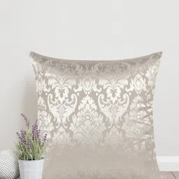 Home Silver-Toned Square Printed Self Design Cushion Covers-image-24
