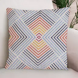 NISRAG HOME OffWhite and Blue Embroidered Cushion Covers-image-90