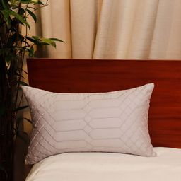 ZEBA Grey Embroidered Rectangle Cushion Covers-picture-8