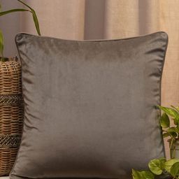 ZEBA Brown Velvet Square Cushion Cover-picture-11