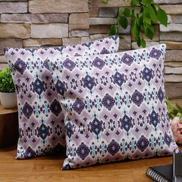 Alina decor Purple & Blue Set of 2 Ethnic Motifs Square Cushion Covers-image-84
